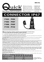 Preview for 1 page of Quick 7103 Manual For Use And Installation