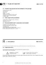 Preview for 6 page of Quick AL3 1512 Installation And User Manual