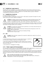 Preview for 6 page of Quick BK 160 Installation And User Manual