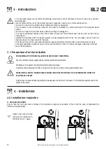 Preview for 18 page of Quick BL2 1212 FY Installation And Use Manual