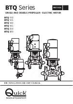 Preview for 1 page of Quick BTQ 110 Installation And User Manual