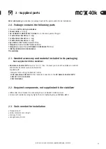 Preview for 33 page of Quick mc2X 40k Installation & Use Manual