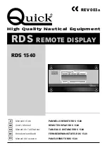 Quick RDS 1540 User Manual preview