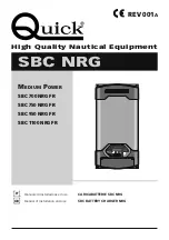 Предварительный просмотр 1 страницы Quick SBC NRG Series Manual Of Installation And Use