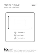 Preview for 48 page of Quick TCD 1062 Manual For Use And Installation