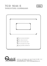 Preview for 56 page of Quick THRUSTERS COMMAND Manual For Use And Installation