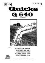 Quicke Q 640 Instruction Manual предпросмотр