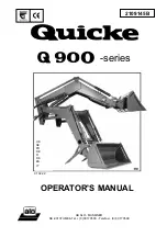 Preview for 1 page of Quicke Q 900 Series Operator'S Manual