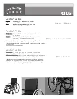 Quickie Q2 Lite Owner'S Manual preview
