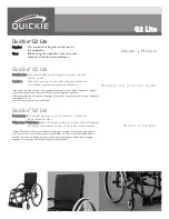 Preview for 1 page of Quickie Q2 Lite Owner'S Manual