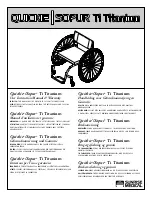 Quickie Sopur Ti Titanium User Instruction Manual & Warranty preview