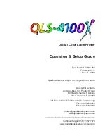 QuickLabel Systems QLS-4100X Operation & Setup Manual preview