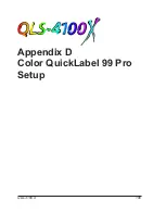 Preview for 106 page of QuickLabel Systems QLS-4100X Operation & Setup Manual