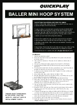 Предварительный просмотр 1 страницы Quickplay BALLER MINI HOOP SYSTEM Quick Start Manual