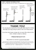 Preview for 8 page of Quickplay BALLER MINI HOOP SYSTEM Quick Start Manual