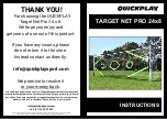 Quickplay TARGET NET PRO 24x8 Instructions preview