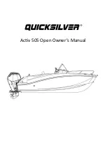 Quicksilver Activ 505 Open Owner'S Manual preview