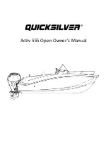 Quicksilver Activ 555 Open Owner'S Manual preview