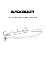 Preview for 1 page of Quicksilver Activ 675 Open Owner'S Manual