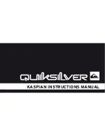 Предварительный просмотр 1 страницы Quiksilver Kaspian Instruction Manual