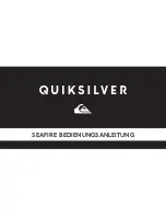 Предварительный просмотр 51 страницы Quiksilver SEAFIRE Instruction Manual