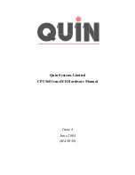 Preview for 1 page of Quin Systems CPU360 Hardware Manual