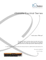 Quincy Compressor Climate Control Series Instruction Manual preview