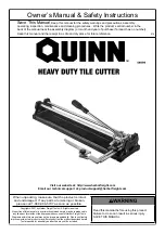 QUINN 58594 Owner'S Manual & Safety Instructions preview