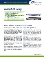 Preview for 1 page of Quintum Call Relay Specifications