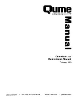 Предварительный просмотр 1 страницы Qume QumeTrak 242 Maintenance Manual