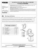 Quoizel Chimera CHI8409IB Assembly Instruction Sheet предпросмотр