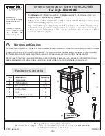 Quoizel HC2006IB Assembly Instruction Manual предпросмотр