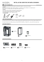 Preview for 1 page of Quoizel INF8407EK Installation Manual