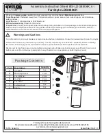 Quoizel LDG8406K Assembly Instruction Sheet предпросмотр