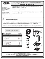 Quoizel LNG8407CHB Assembly Instruction Sheet предпросмотр