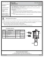 Preview for 1 page of Quoizel LWS3200D Manual