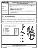 Quoizel NY8315AC Assembly Instruction Sheet preview