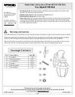 Quoizel NY8316A Assembly Instruction Sheet preview