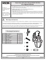 Предварительный просмотр 1 страницы Quoizel NY8318A Assembly Instruction Sheet