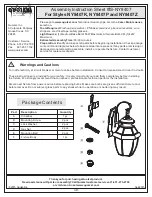 Предварительный просмотр 1 страницы Quoizel NY8407K Assembly Instruction Sheet