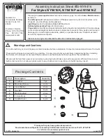 Предварительный просмотр 1 страницы Quoizel NY8416K Assembly Instruction Sheet