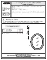 Preview for 1 page of Quoizel QR1253 Assembly Instruction Sheet