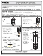 Предварительный просмотр 1 страницы Quoizel SNNL9009K Assembly Instruction Sheet