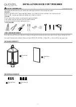 Предварительный просмотр 1 страницы Quoizel TPE9008MB Installation Manual