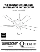 Preview for 1 page of Quorum Hudson 137525 Series Installation Instructions Manual