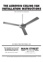 Предварительный просмотр 1 страницы Quorum MAIN STREET Aerovon Installation Instructions Manual