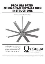 Quorum PROXIMA PATIO Installation Instructions Manual preview