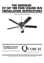 Quorum The Chateaux 52" Installation Instructions Manual preview