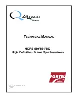 Preview for 1 page of QuStream HDFS-550 Technical Manual