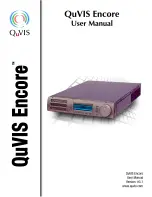 Preview for 1 page of QuVIS Encore User Manual